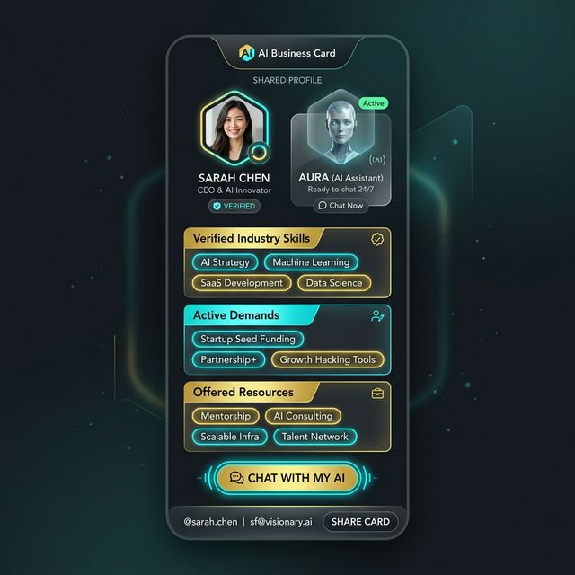 AI 商务名片界面
